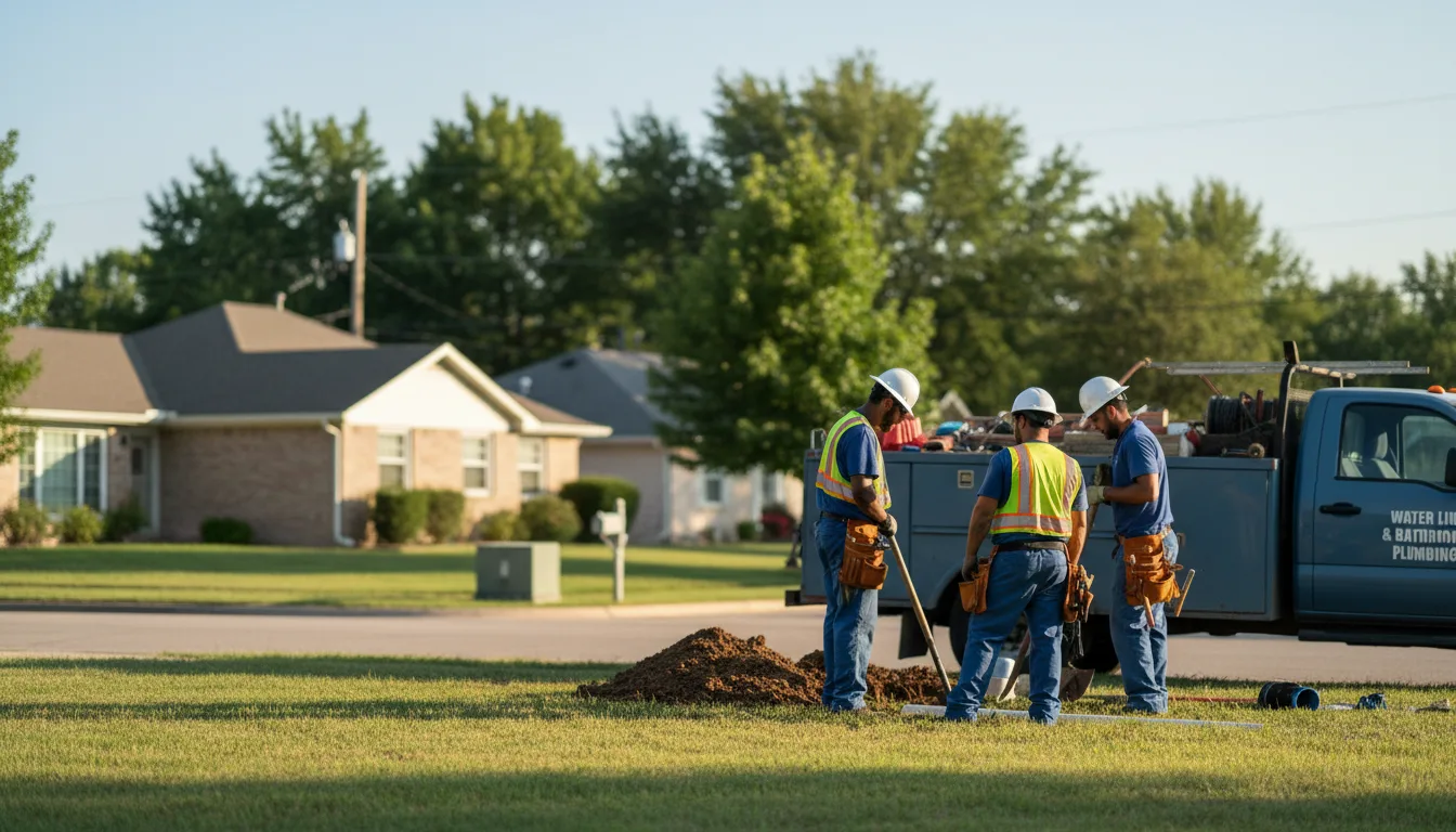 Residential water line and bathroom plumbing service in Southold, NY